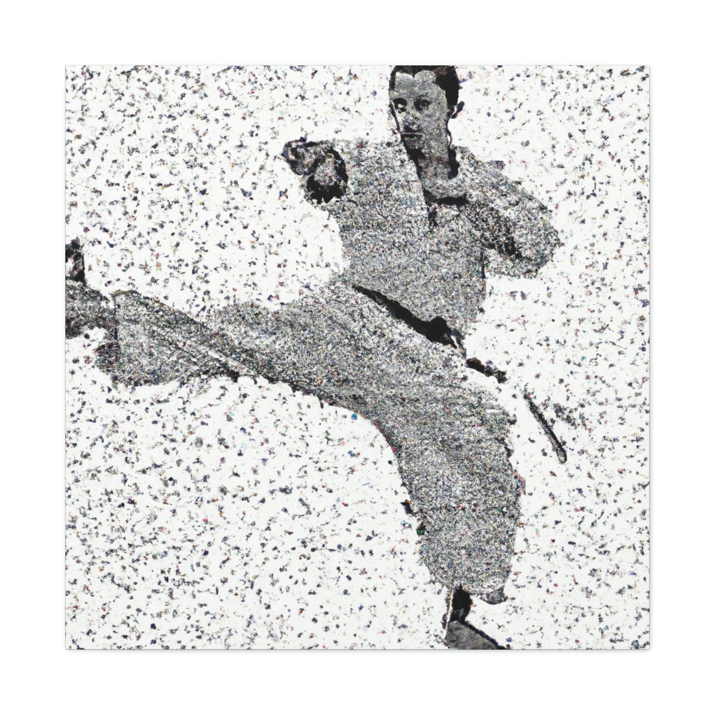 Fists of Fury Pointillism - Canvas