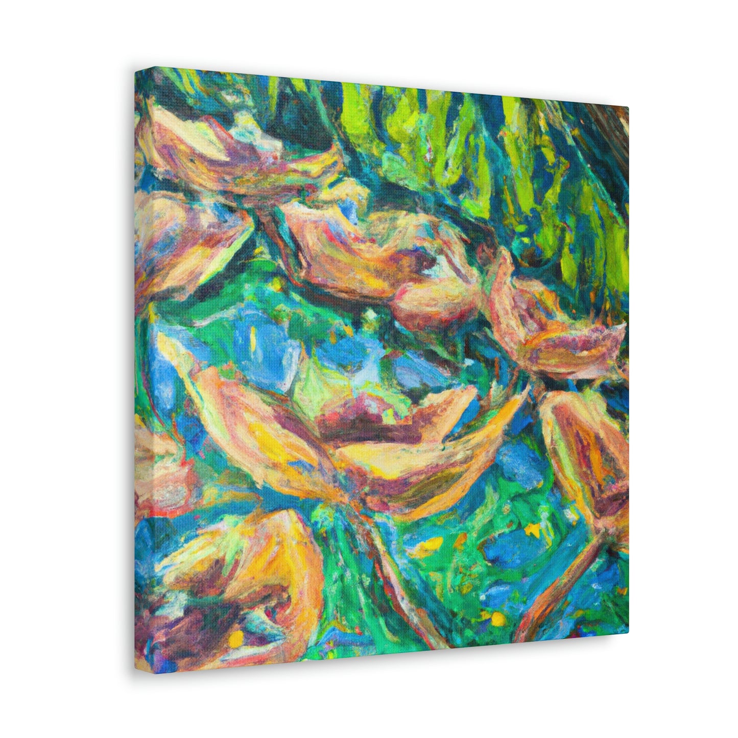 "Blooming Lotus Expressionism" - Canvas