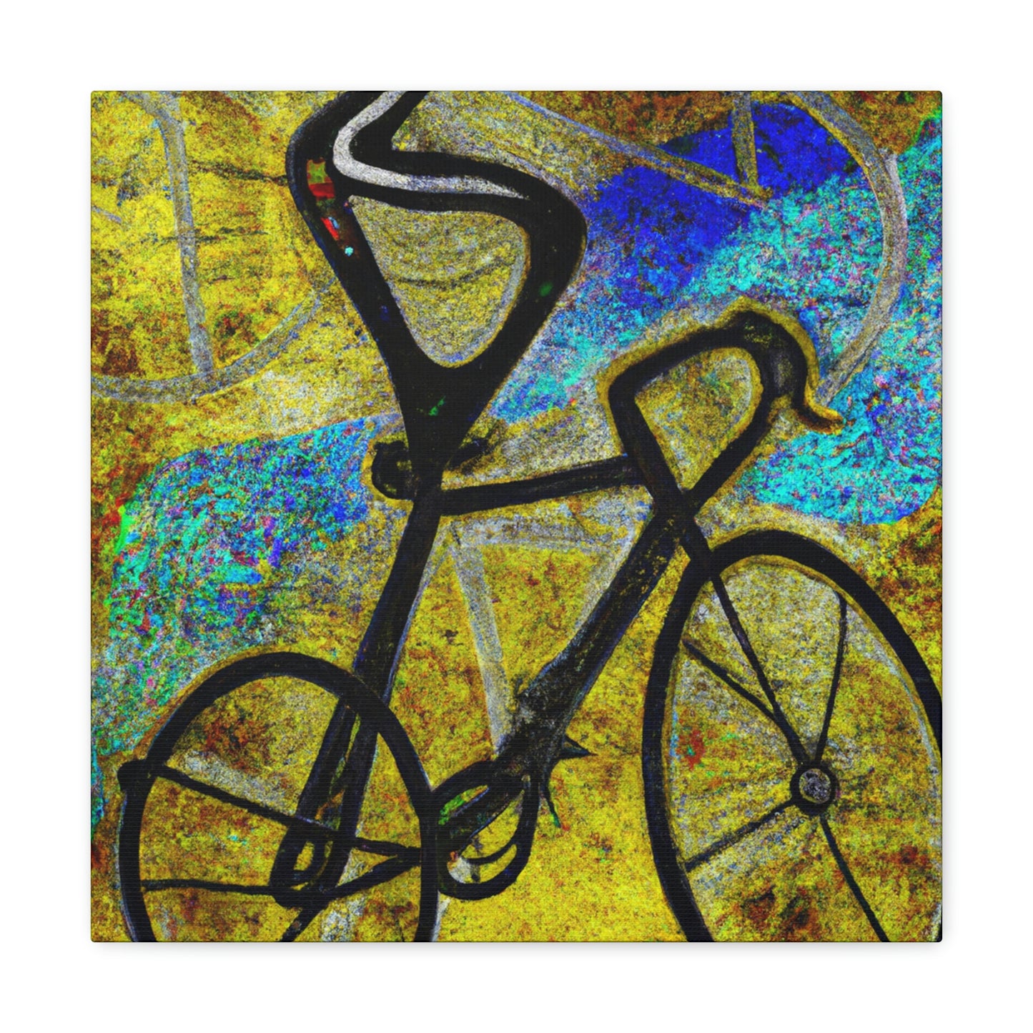 "Biking The Open Road" - Canvas