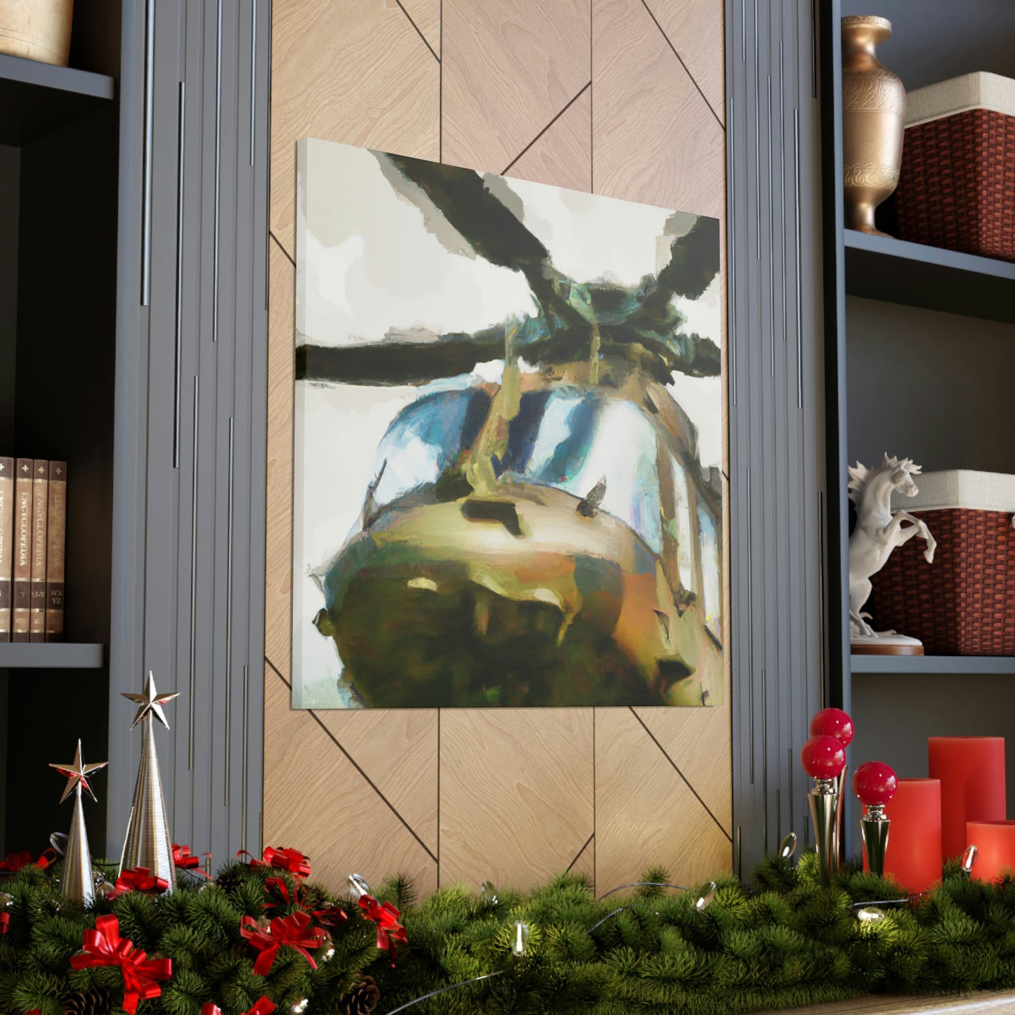 Helicopter in Flight - Canvas