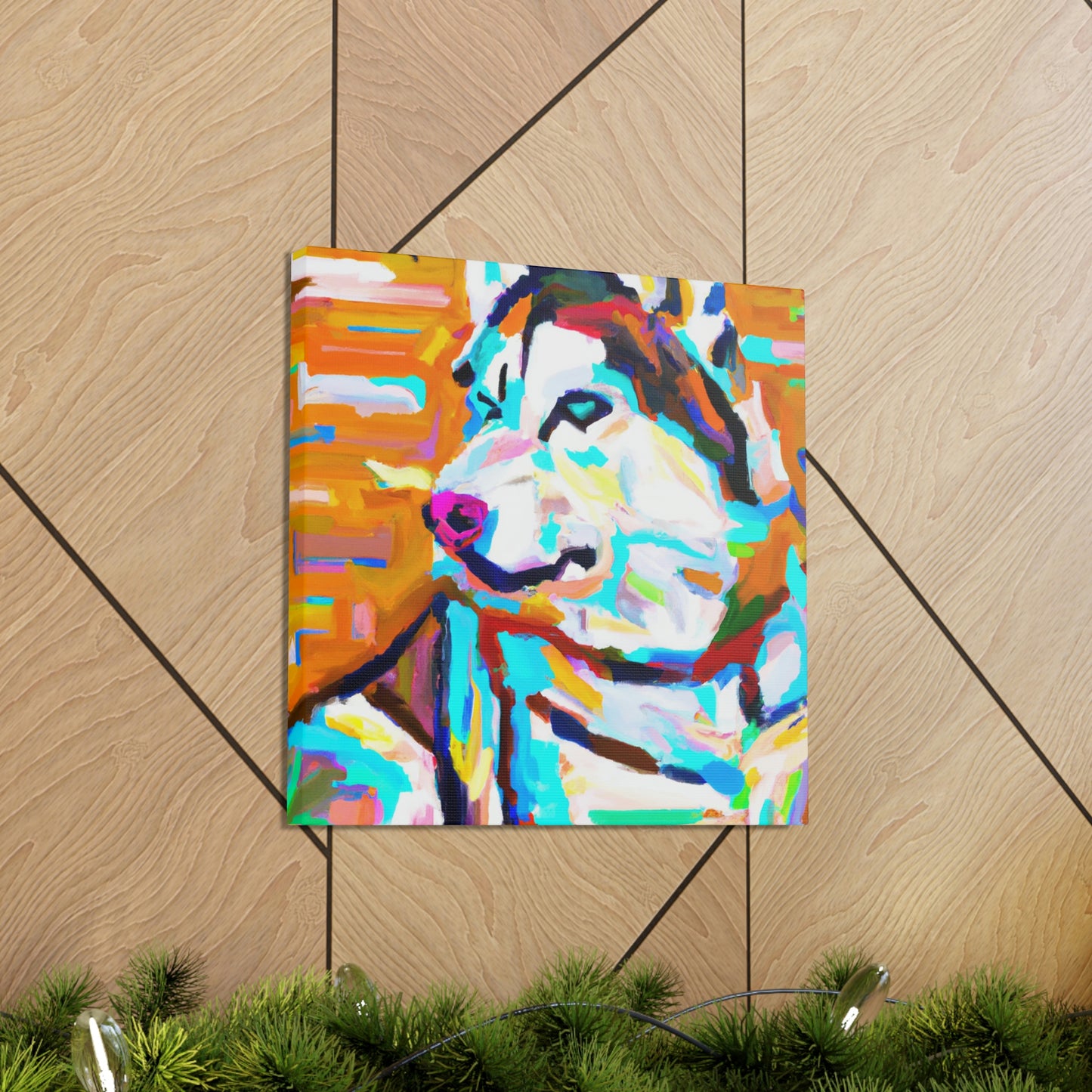 "Husky in Fauvist Colors" - Canvas