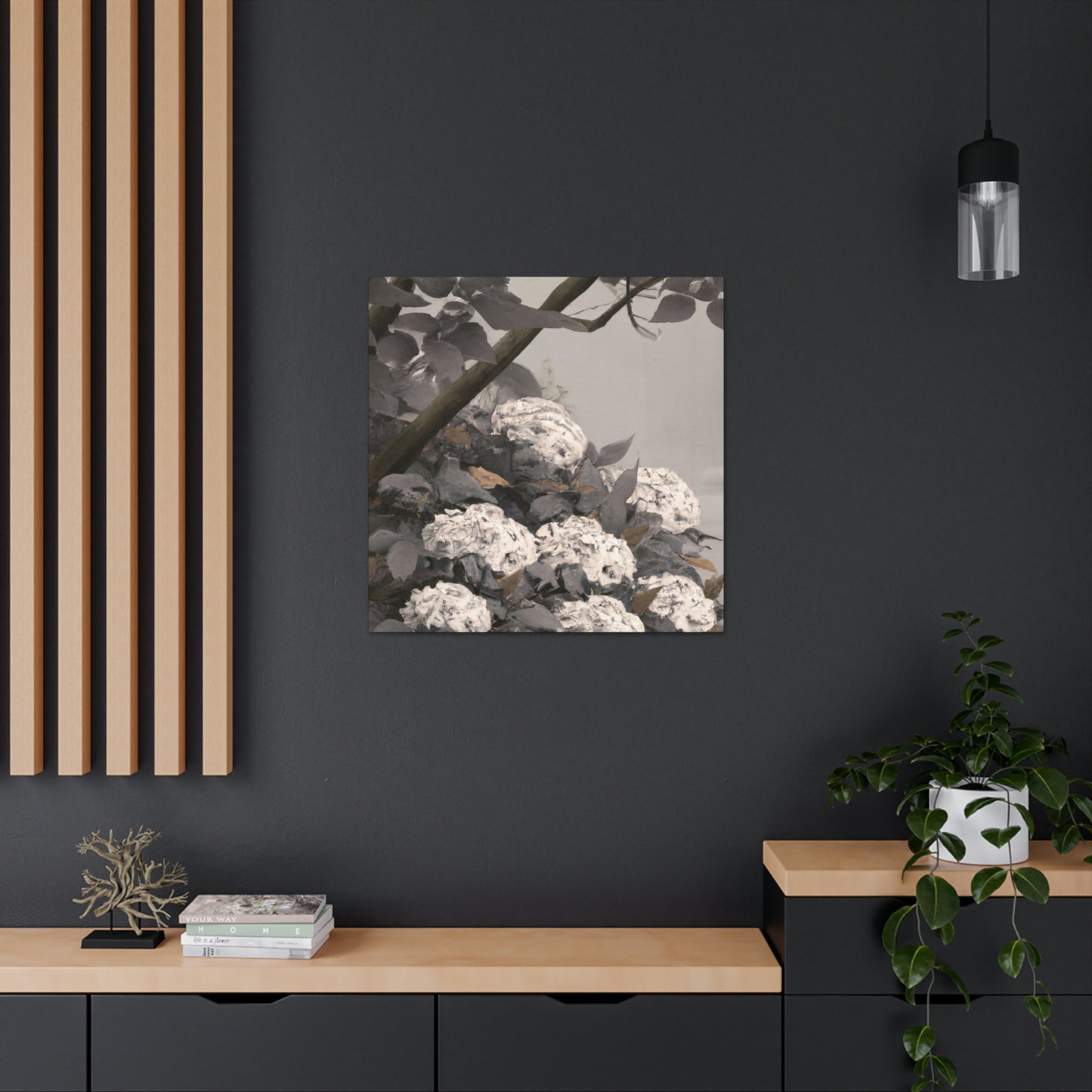 "Hydrangeas in Moonlight" - Canvas