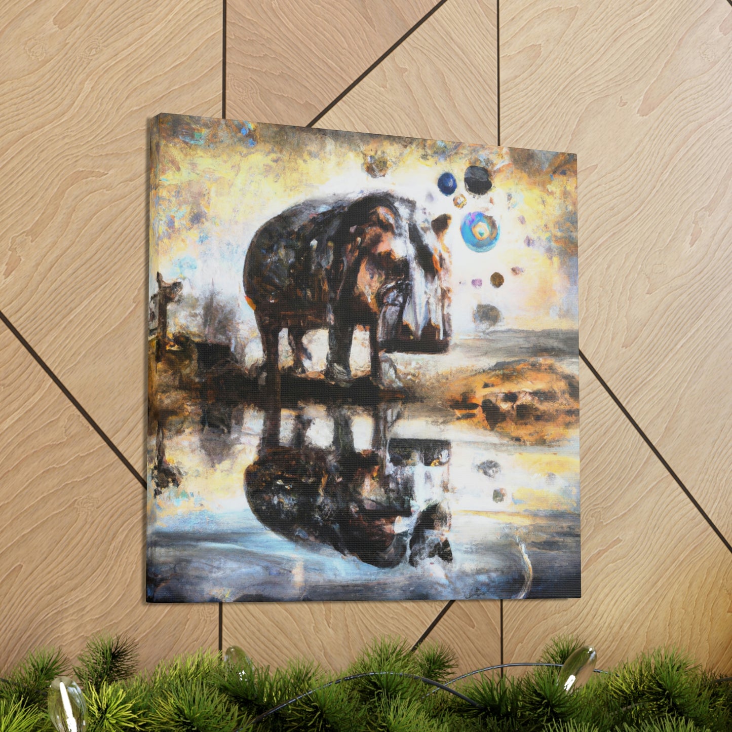 "Hippo in a Baroque" - Canvas