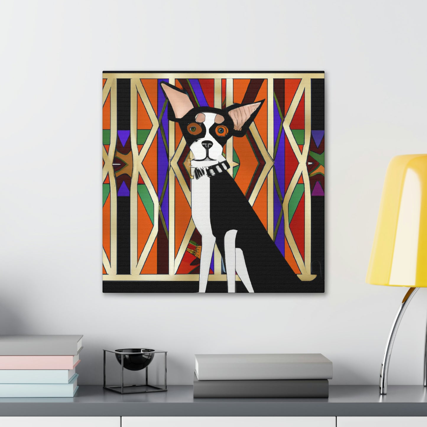 "Chihuahua Through Deco" - Canvas