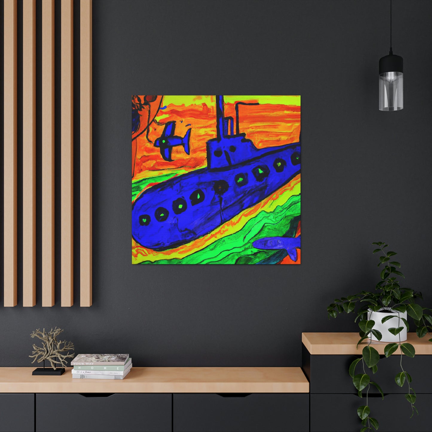 Submarine in Fauve Colors - Canvas