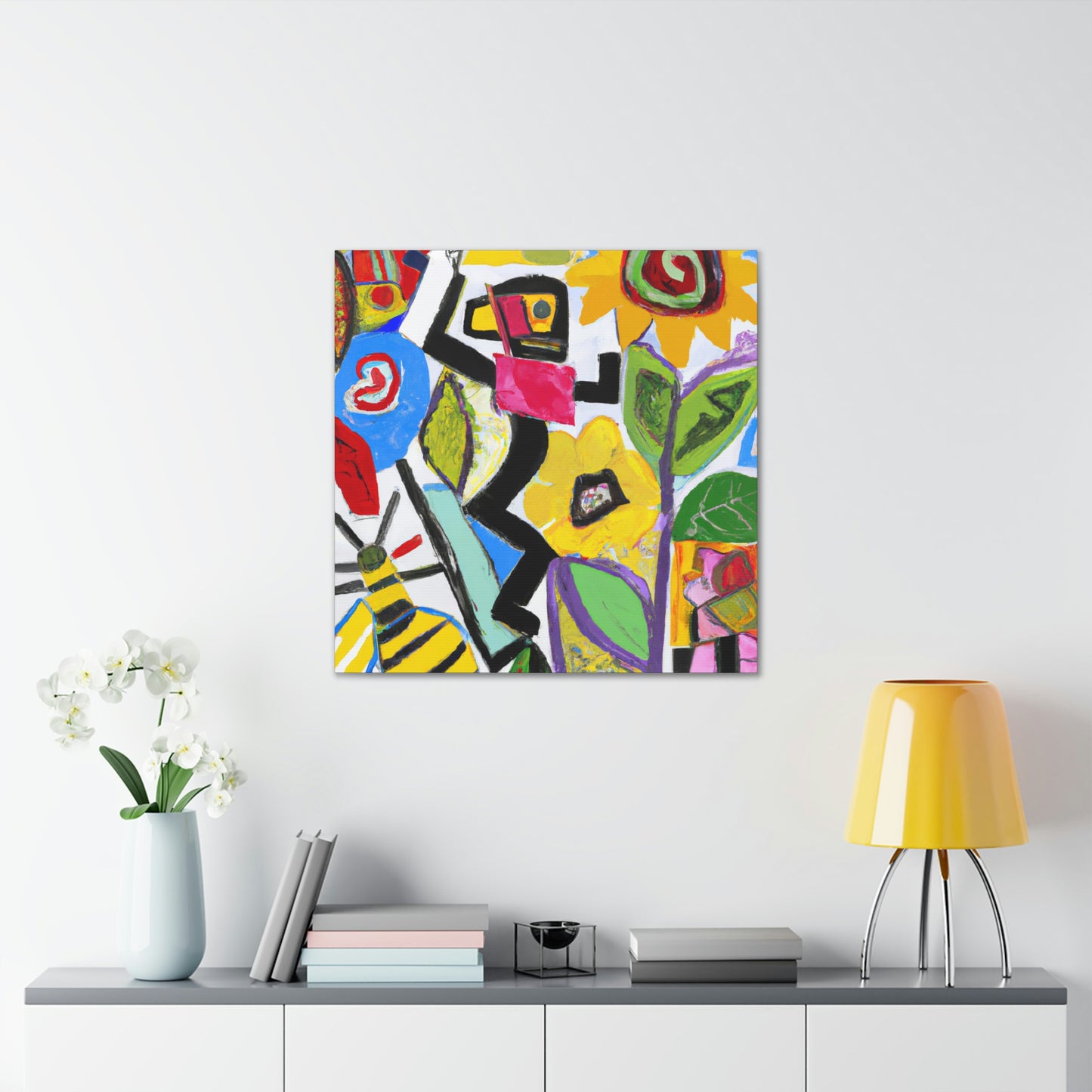 "Bumblebee Abstract Expressionism" - Canvas