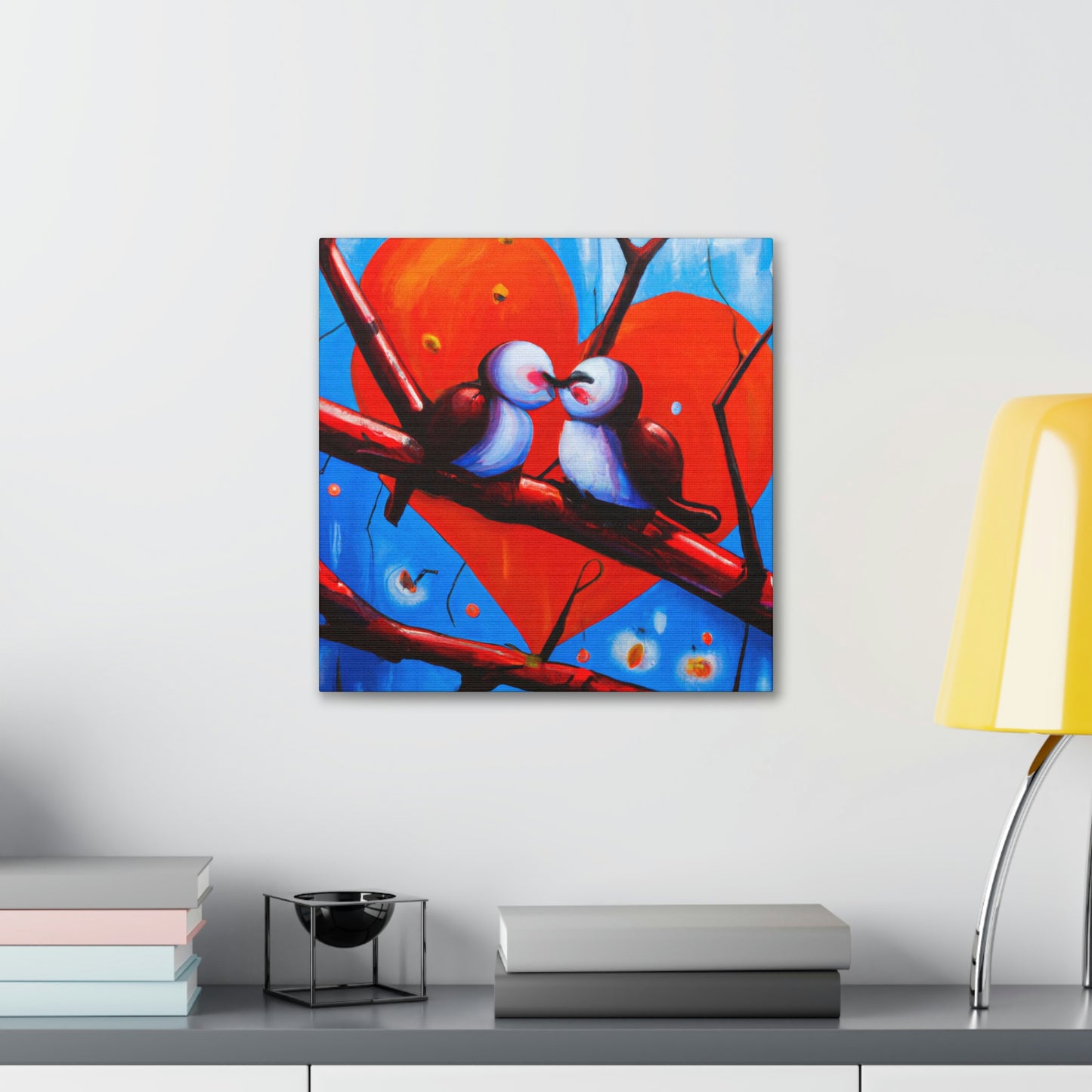 Love Birds in Bloom - Canvas