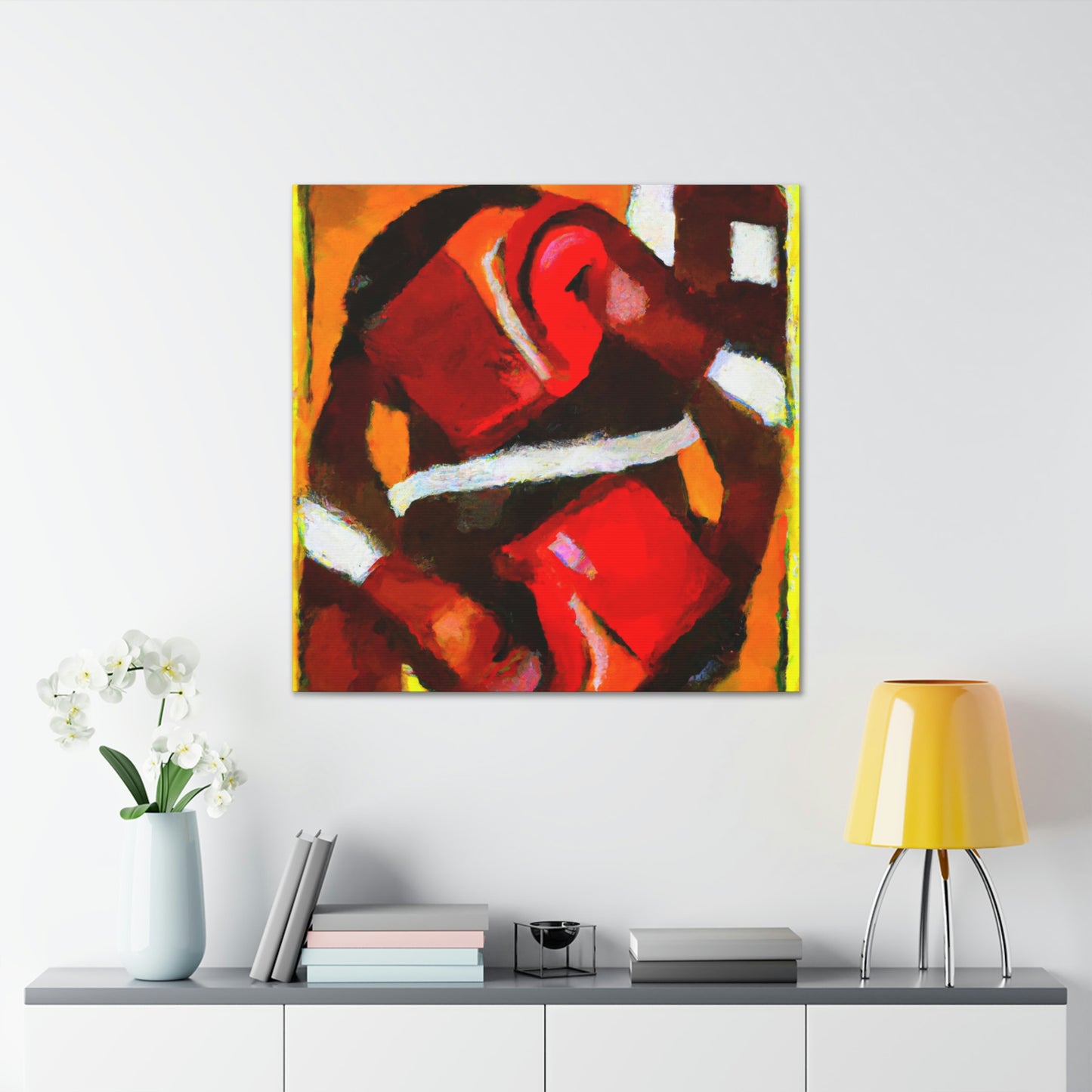 "Boxing in Abstract Form" - Canvas