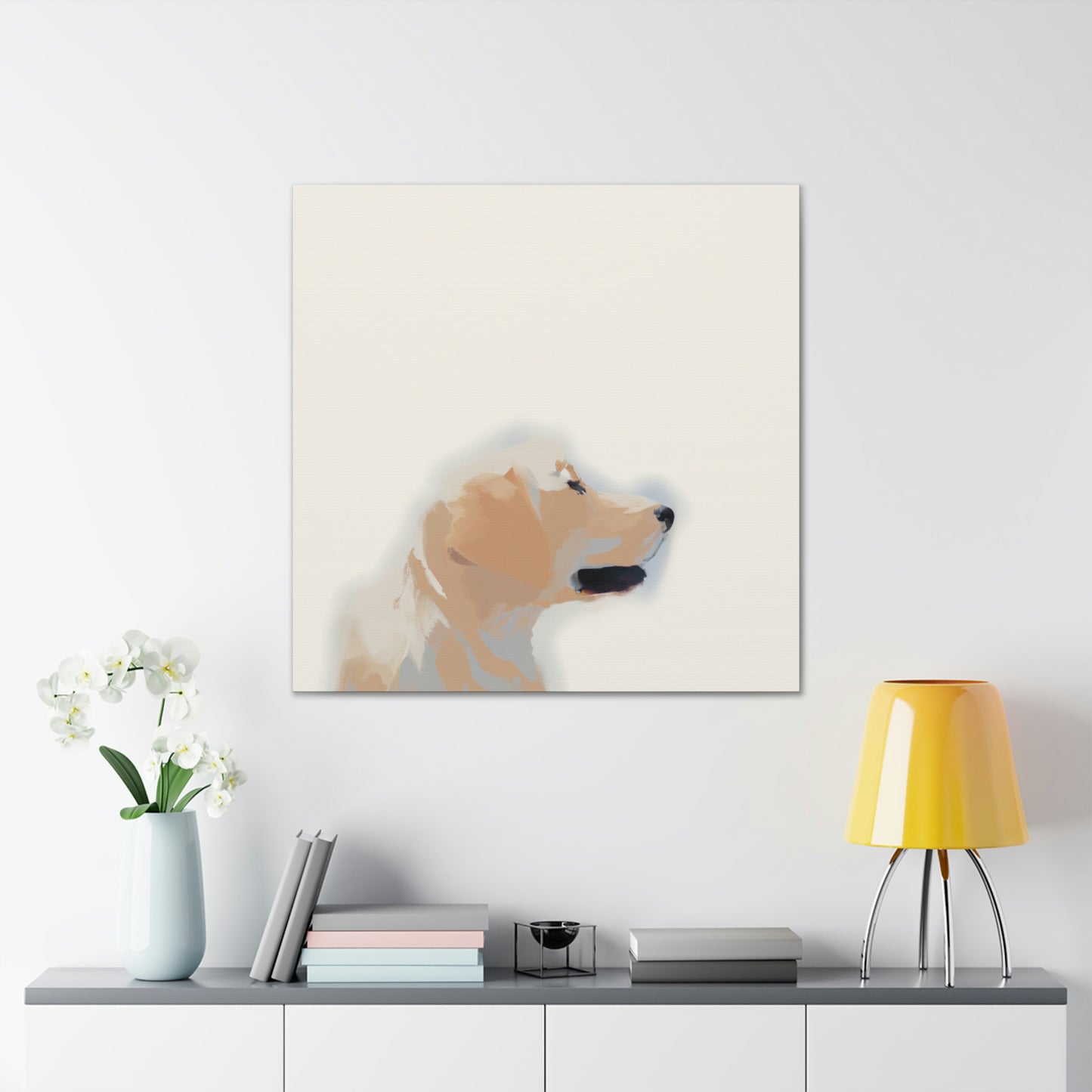 "Golden Retriever Minimalism" - Canvas