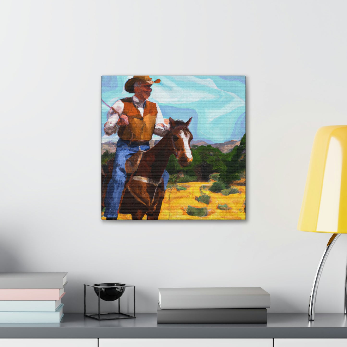 "Cowboy On The Range" - Canvas