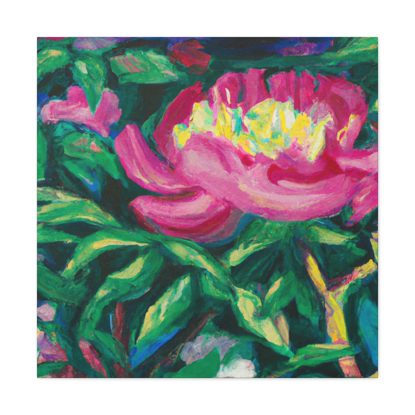 "Peony in Expressionism" - Canvas