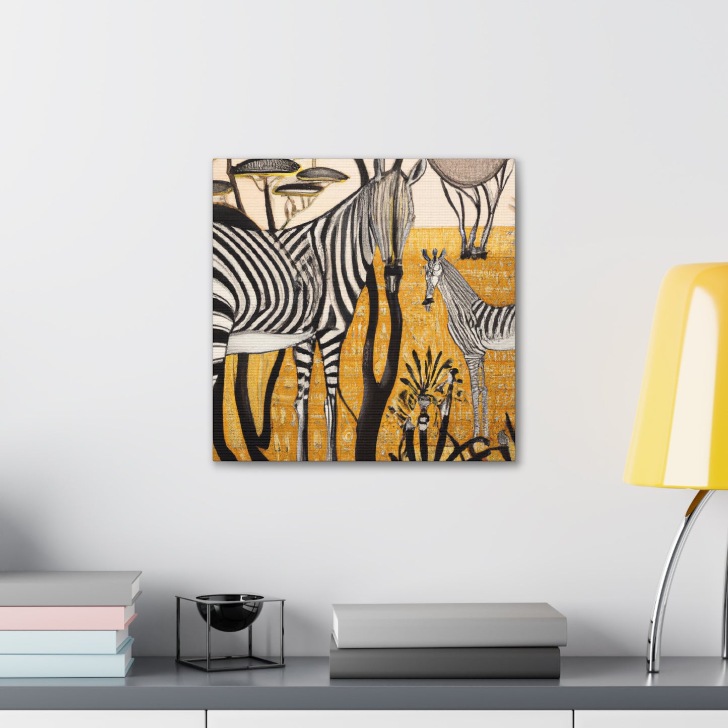 "Striped Zebra Symphony" - Canvas