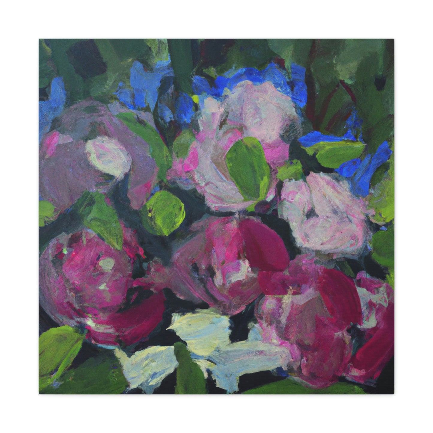 Peony in Bloom. - Canvas