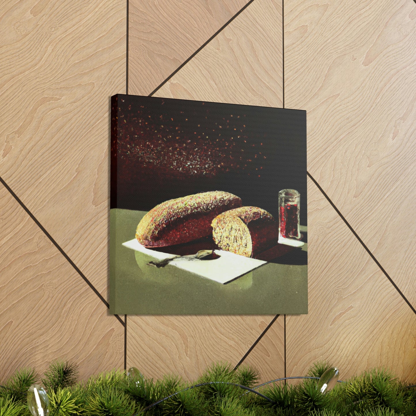 Bread in Pointillism - Canvas