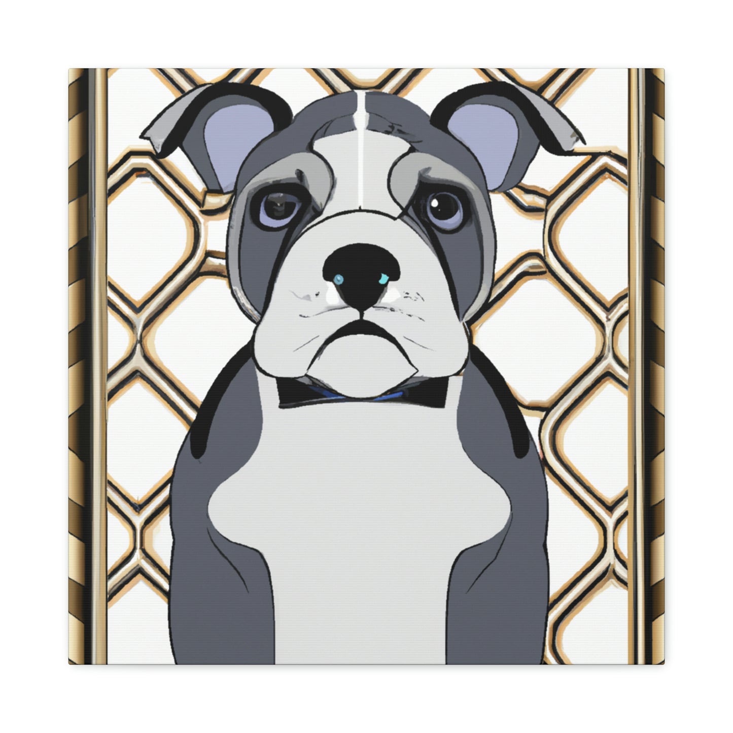 "Bulldog in Deco Style" - Canvas