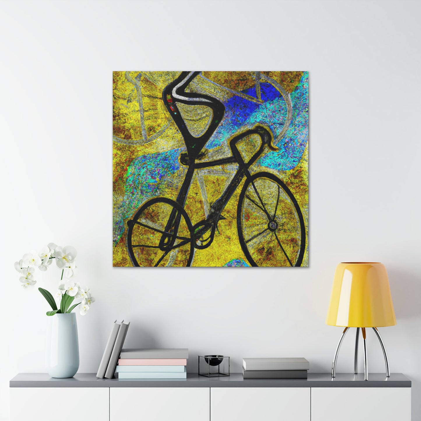 "Biking The Open Road" - Canvas