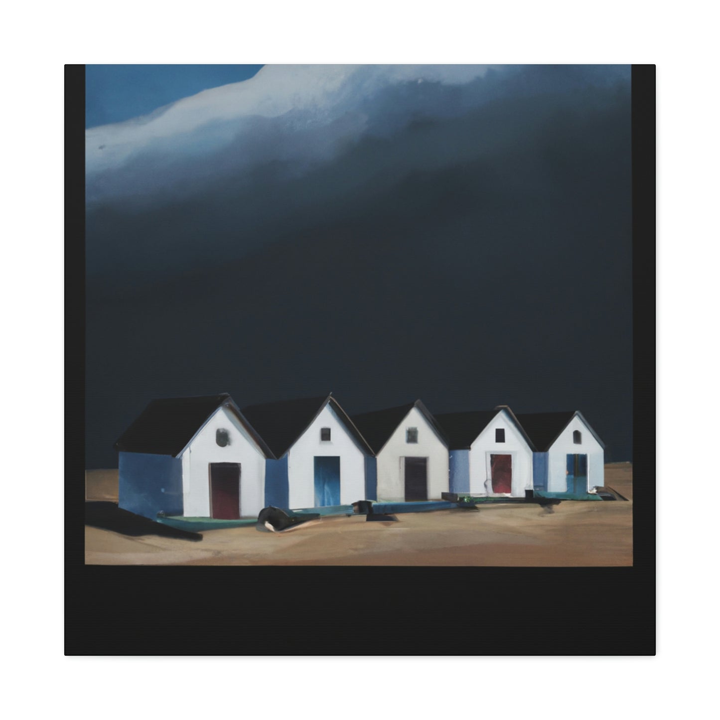 "Beach Houses - Minimalist" - Canvas