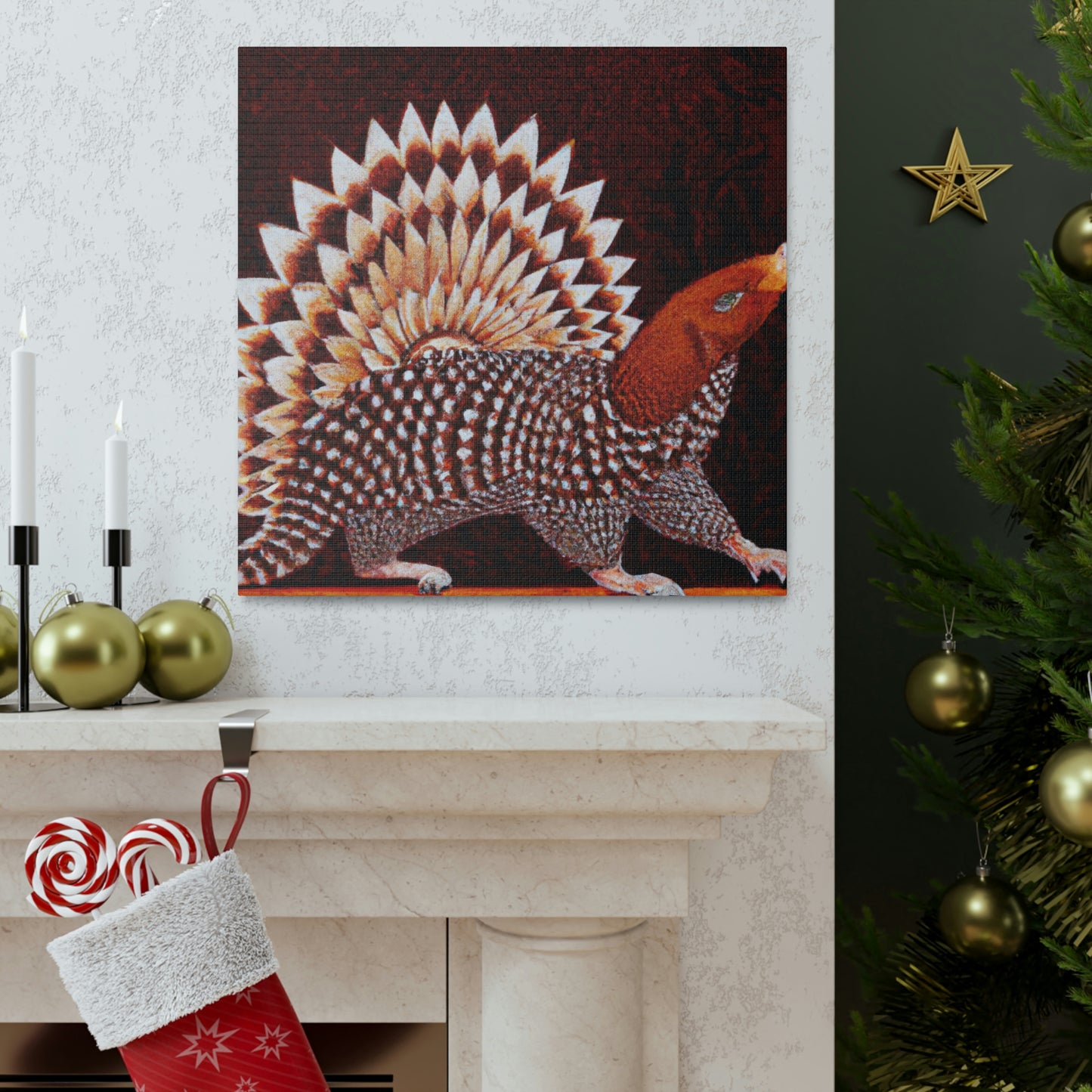 Gleaming Art Deco Pangolin - Canvas