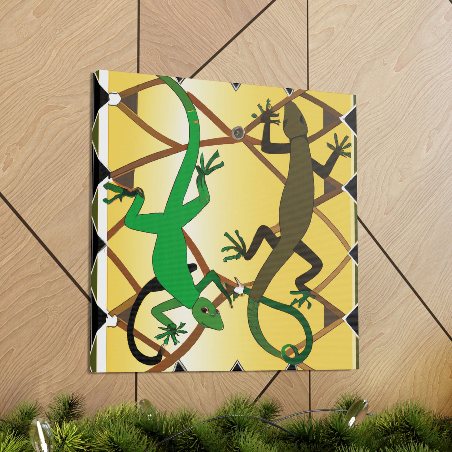 Lizards in Deco Style - Canvas