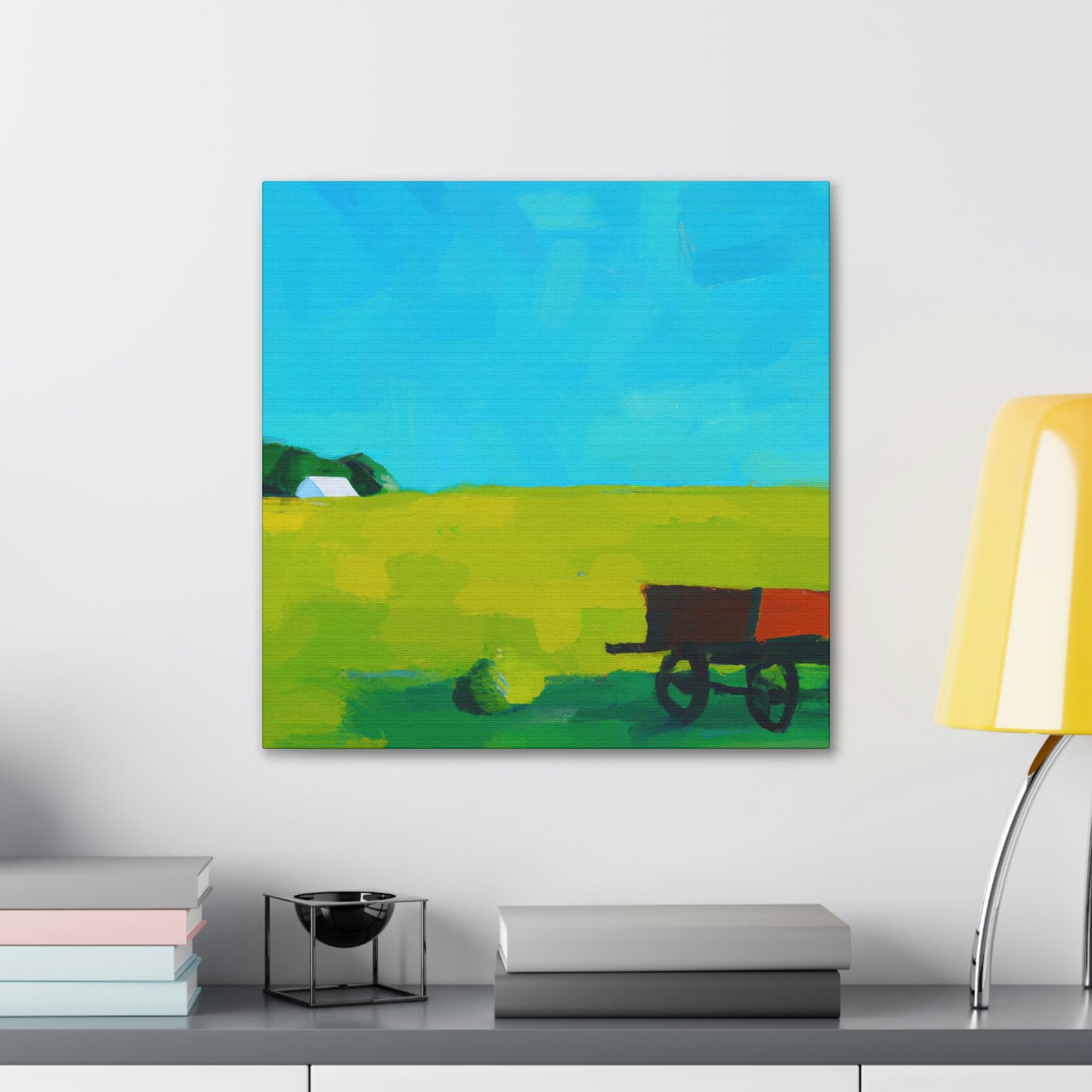 "Hay Wagon Minimalism" - Canvas