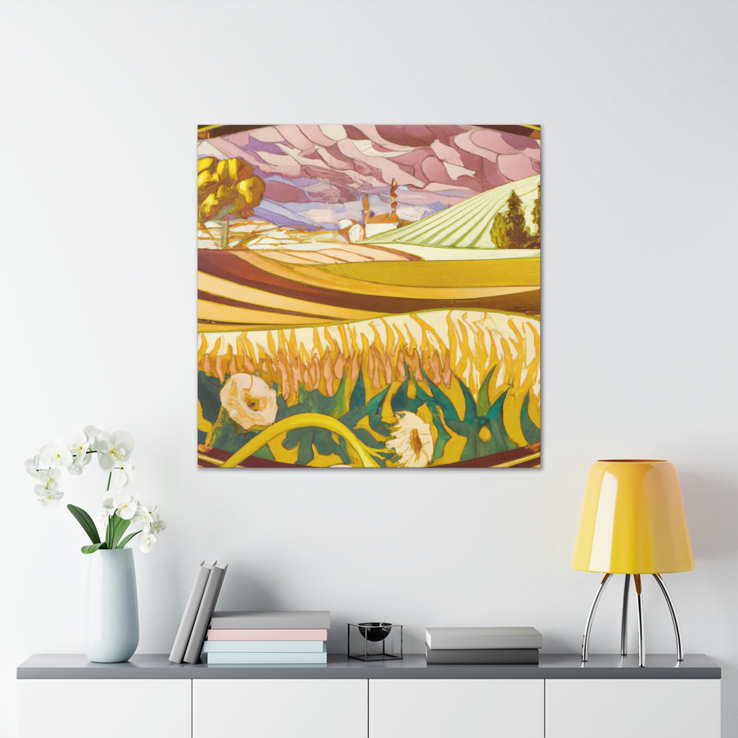 "Harvesting the Fields Abloom" - Canvas