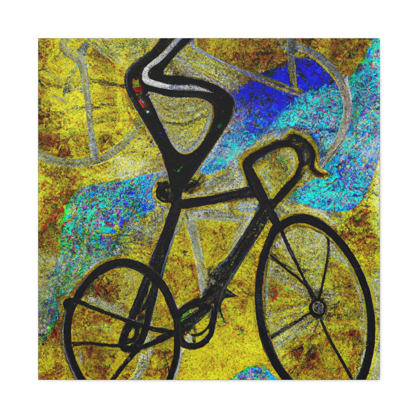 "Biking The Open Road" - Canvas