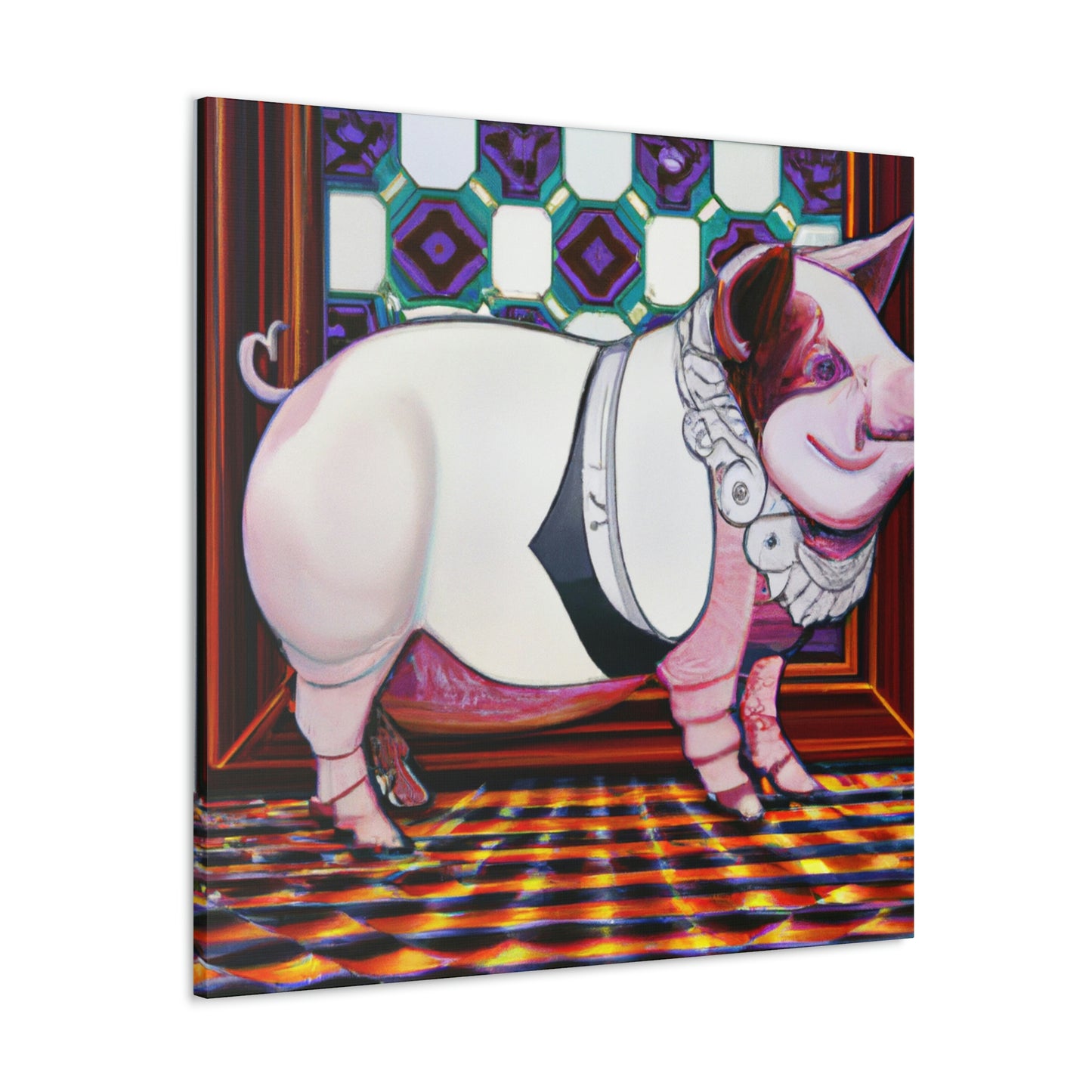 "Piggy Power Dance!" - Canvas