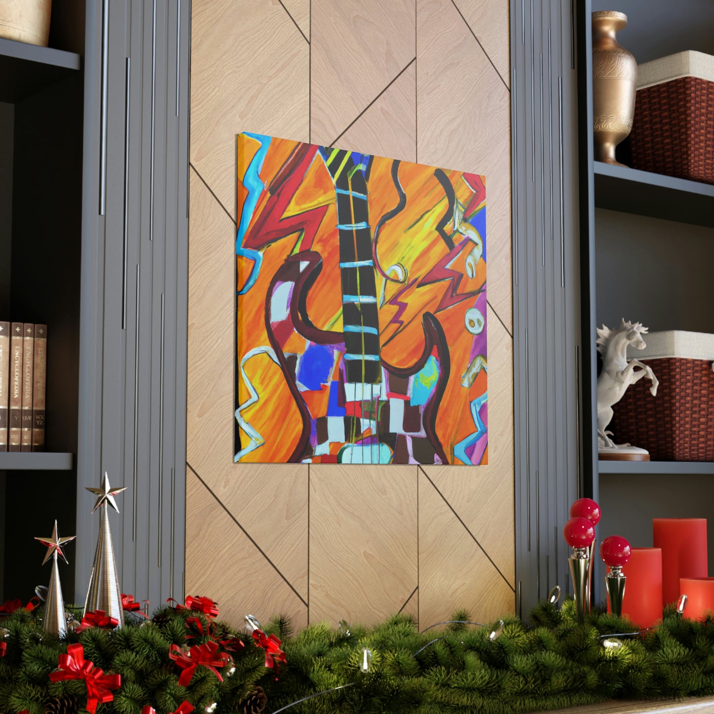 "Electric Guitar Noise Storm" - Canvas