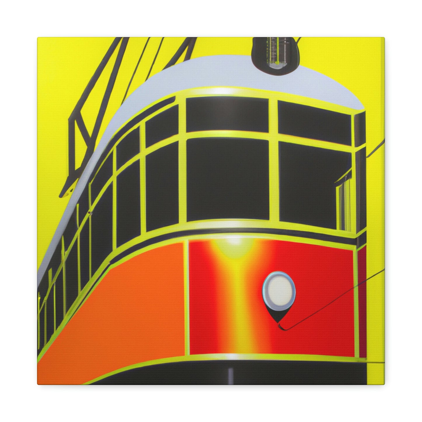 "Electric Tram Ablaze" - Canvas