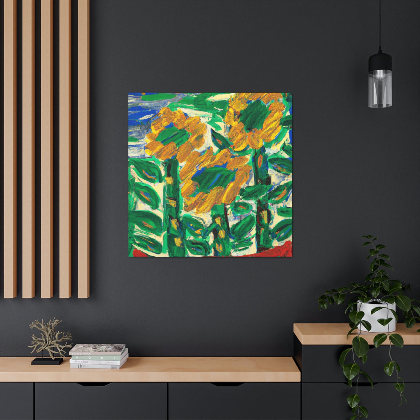 Sunflower in Expressionism - Canvas