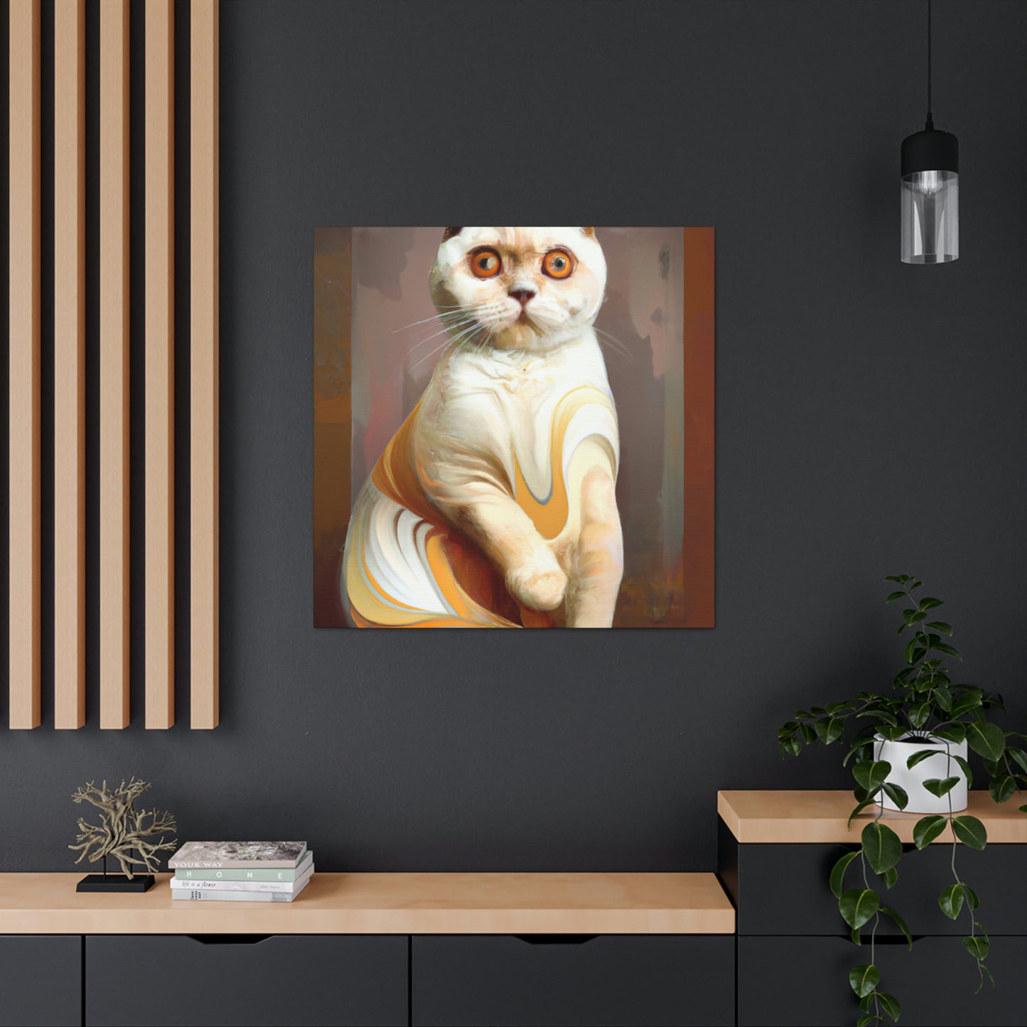 "Kilted Cat Curves" - Canvas