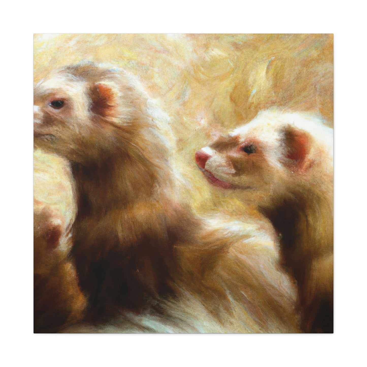 Ferrets in Impressionism - Canvas