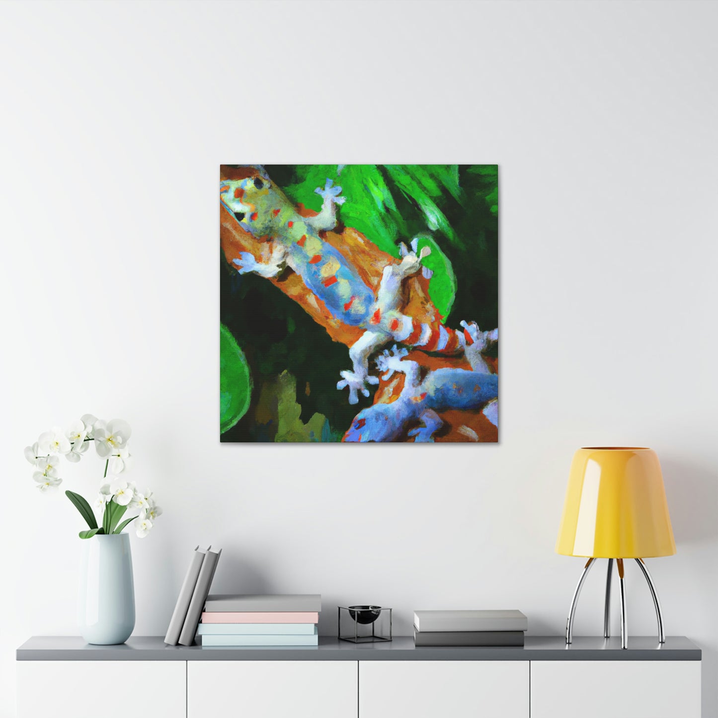 Geckos in Impressionism - Canvas