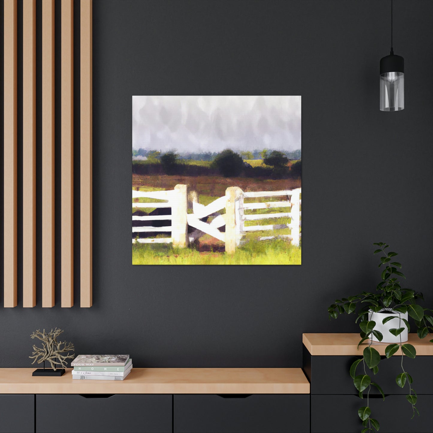 "Fence in the Barnyard" - Canvas