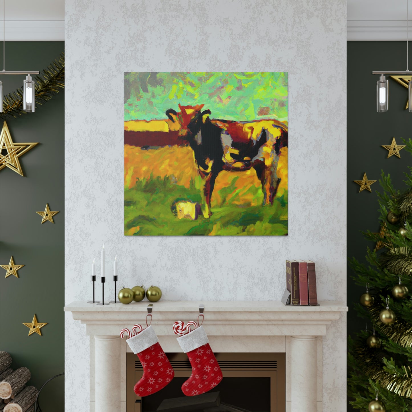 Jersey Cow Expressionism - Canvas