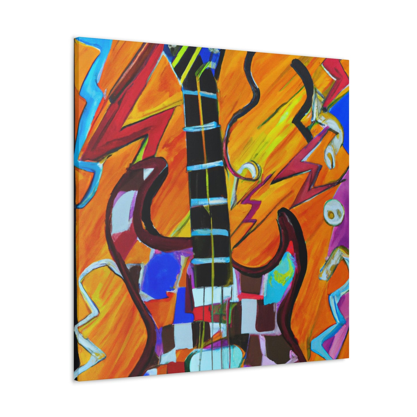 "Electric Guitar Noise Storm" - Canvas