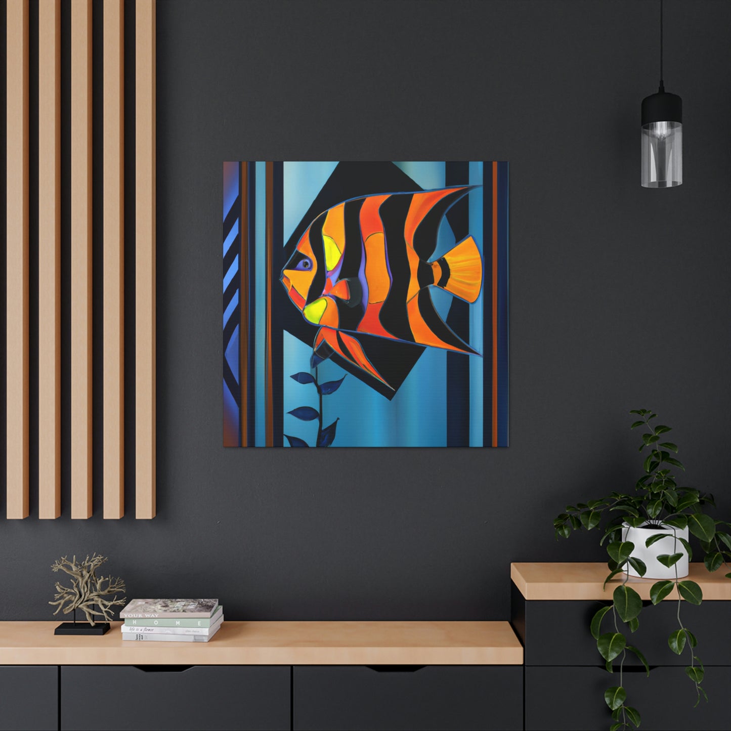 "Stardust Celestial Angelfish" - Canvas