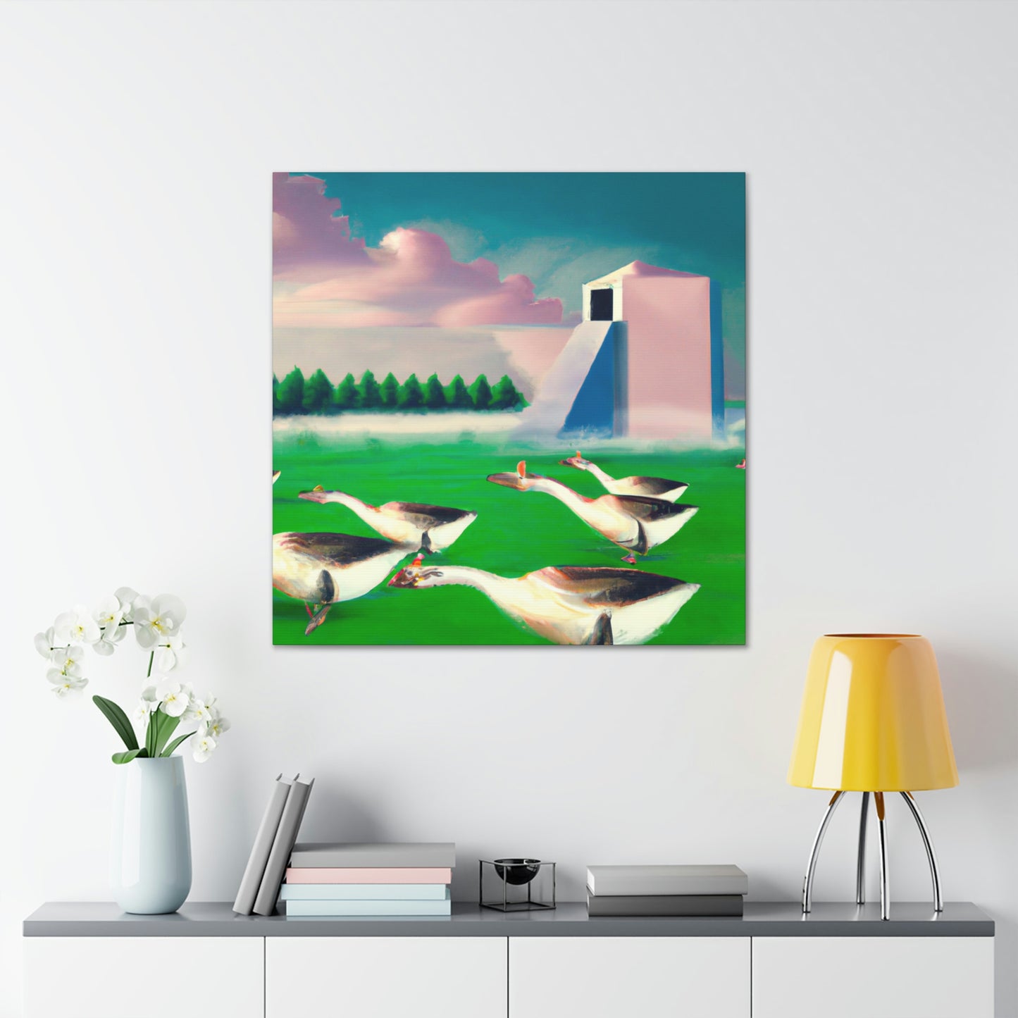 "Geese in the Water" - Canvas