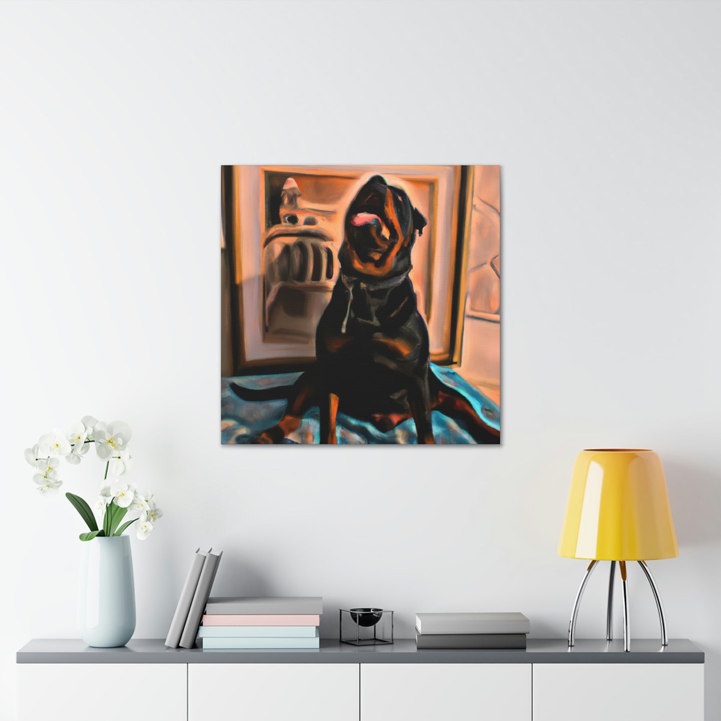 "Rottweiler in a Dream" - Canvas