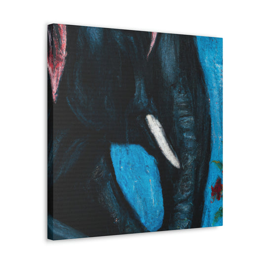 "Elephant of India Emerging" - Canvas