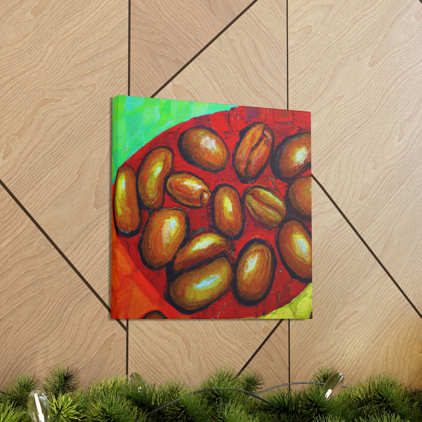 Coffee Beans in Color - Canvas