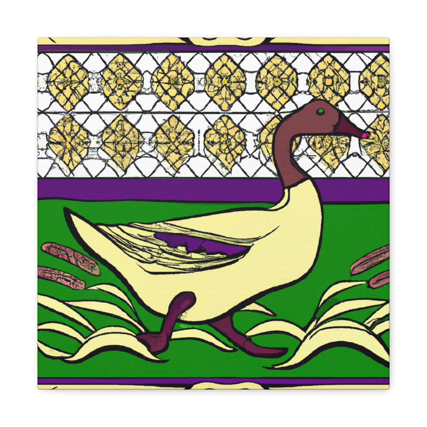 "Duck in Art Nouveau". - Canvas