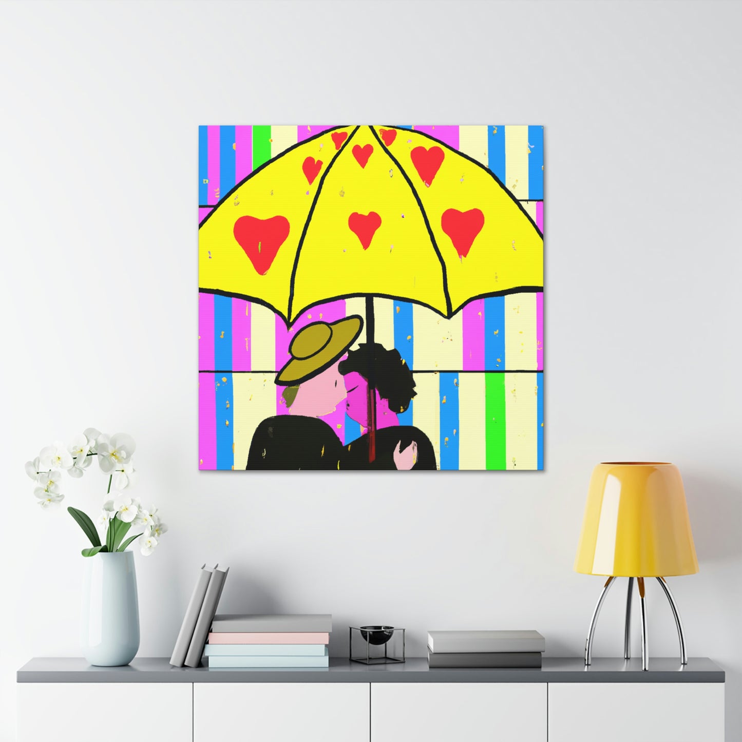 "Love in the Rain" - Canvas