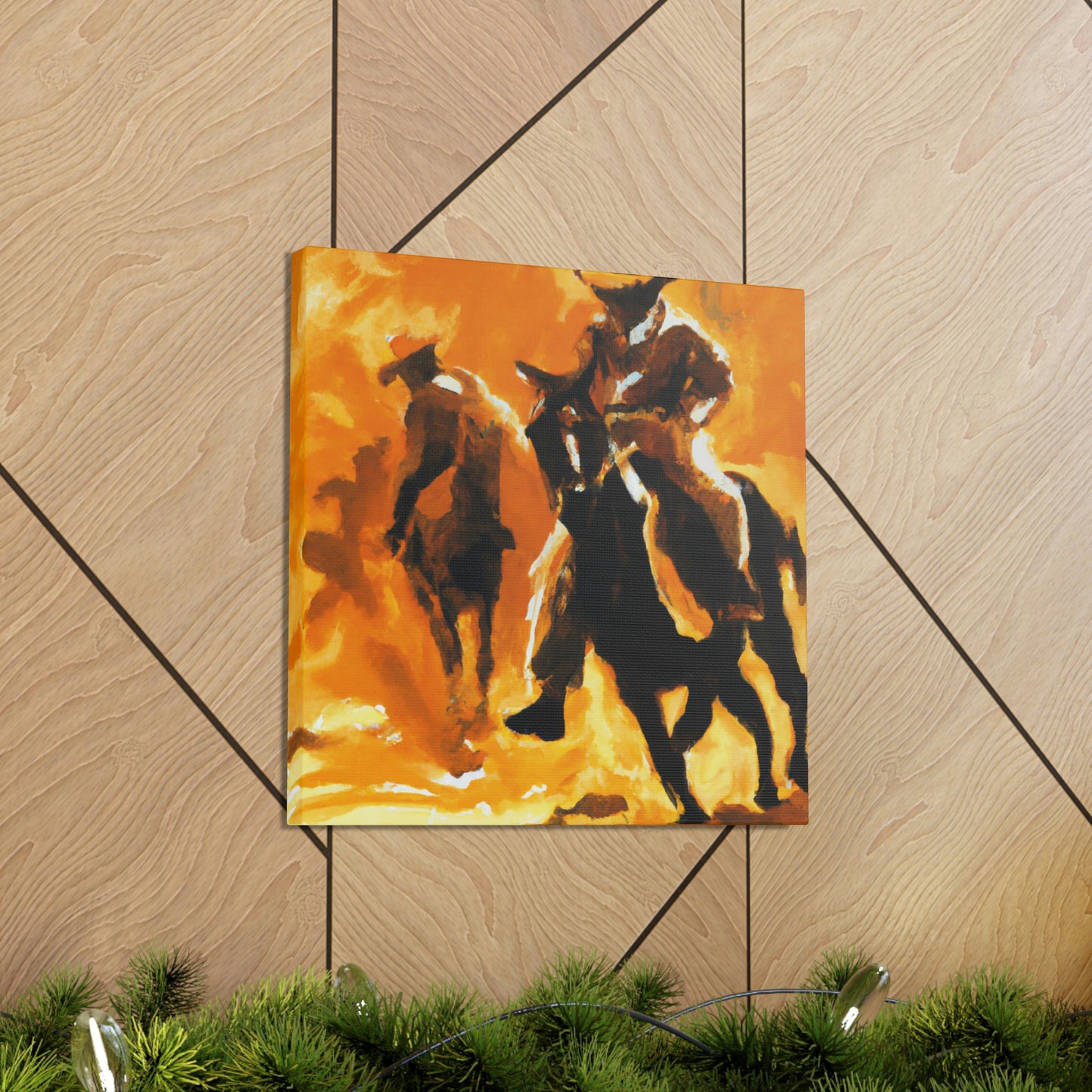 Rodeo Wild West Scene - Canvas