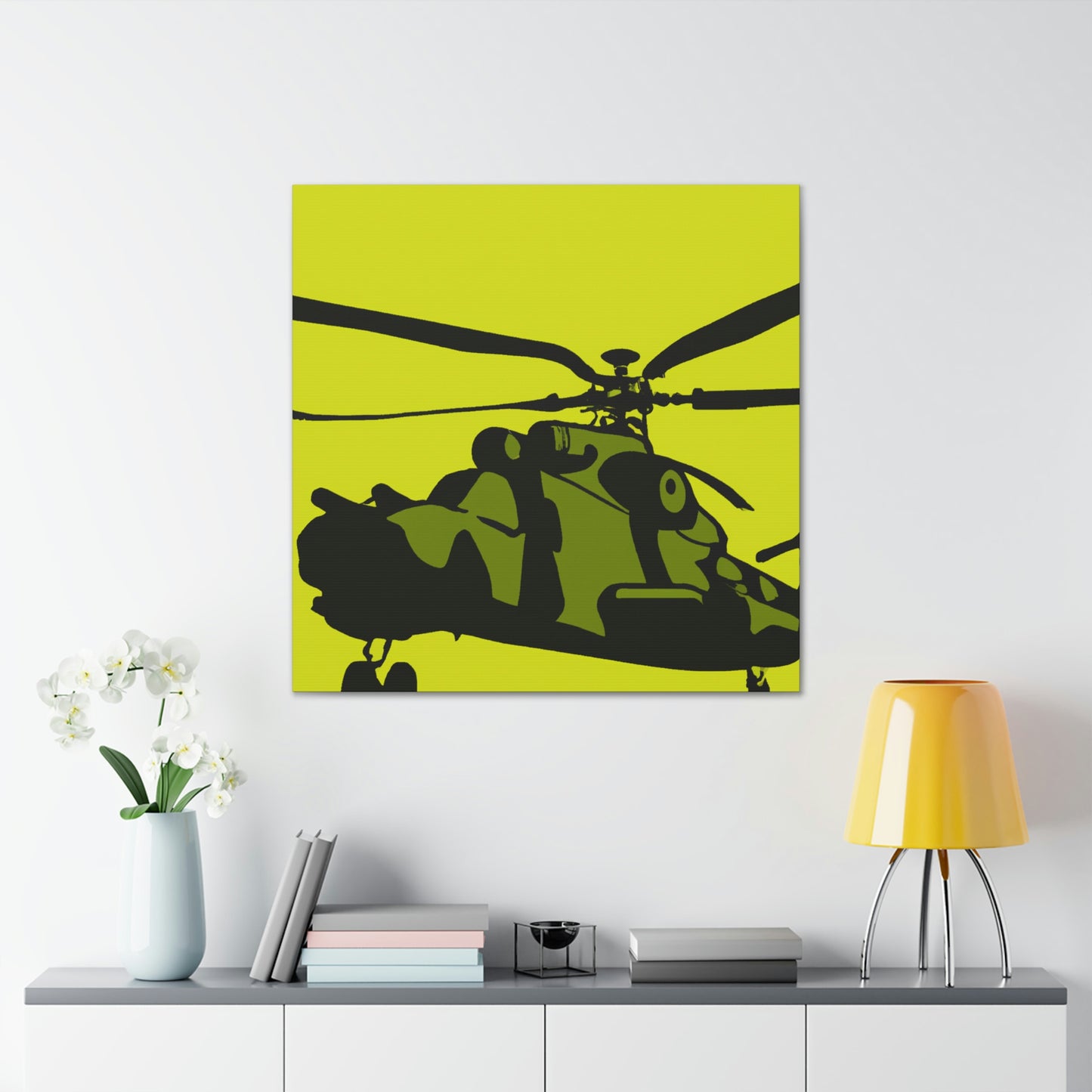 "Helicopter in Minimalism" - Canvas