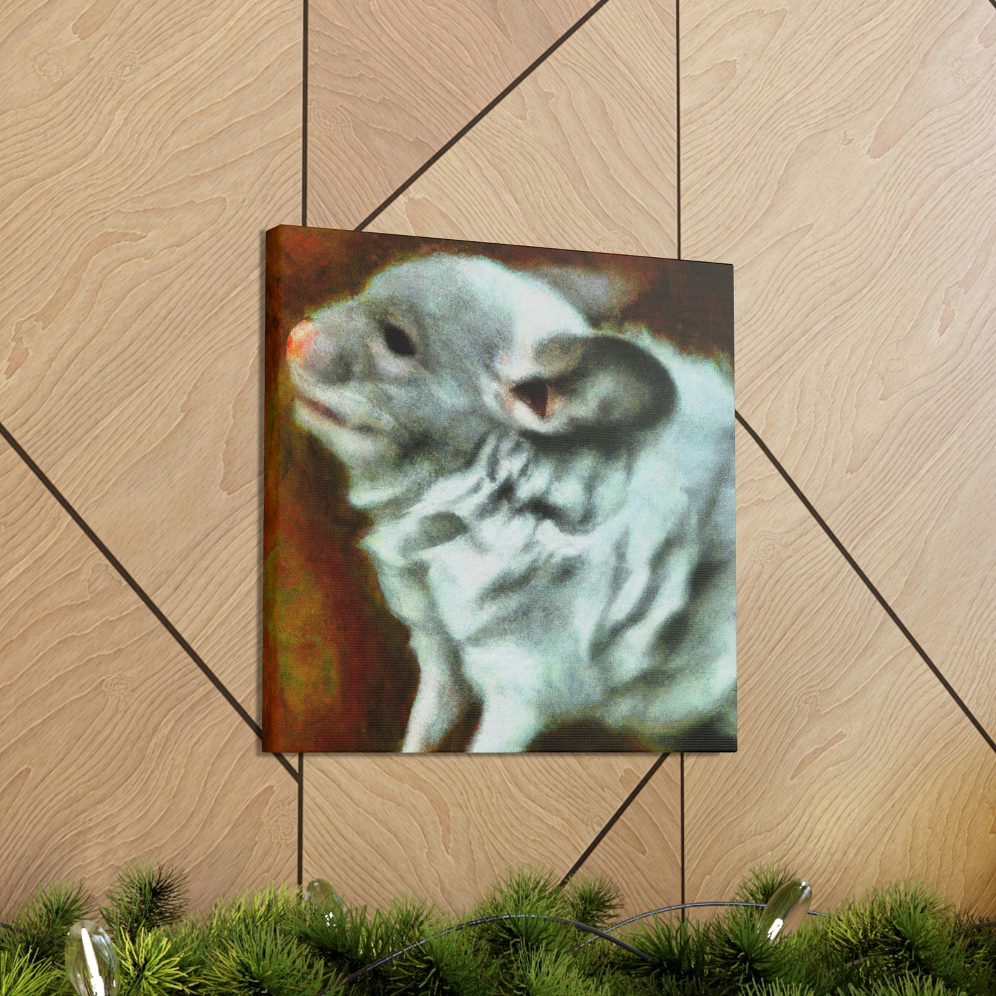 "Chinchilla in Moonlight" - Canvas