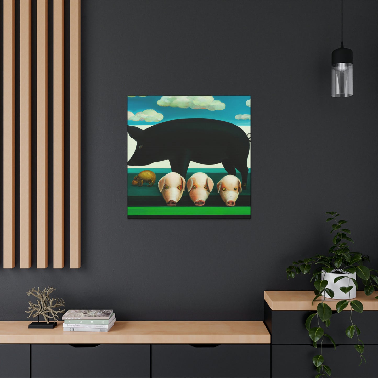 Pigs in Minimalism - Canvas