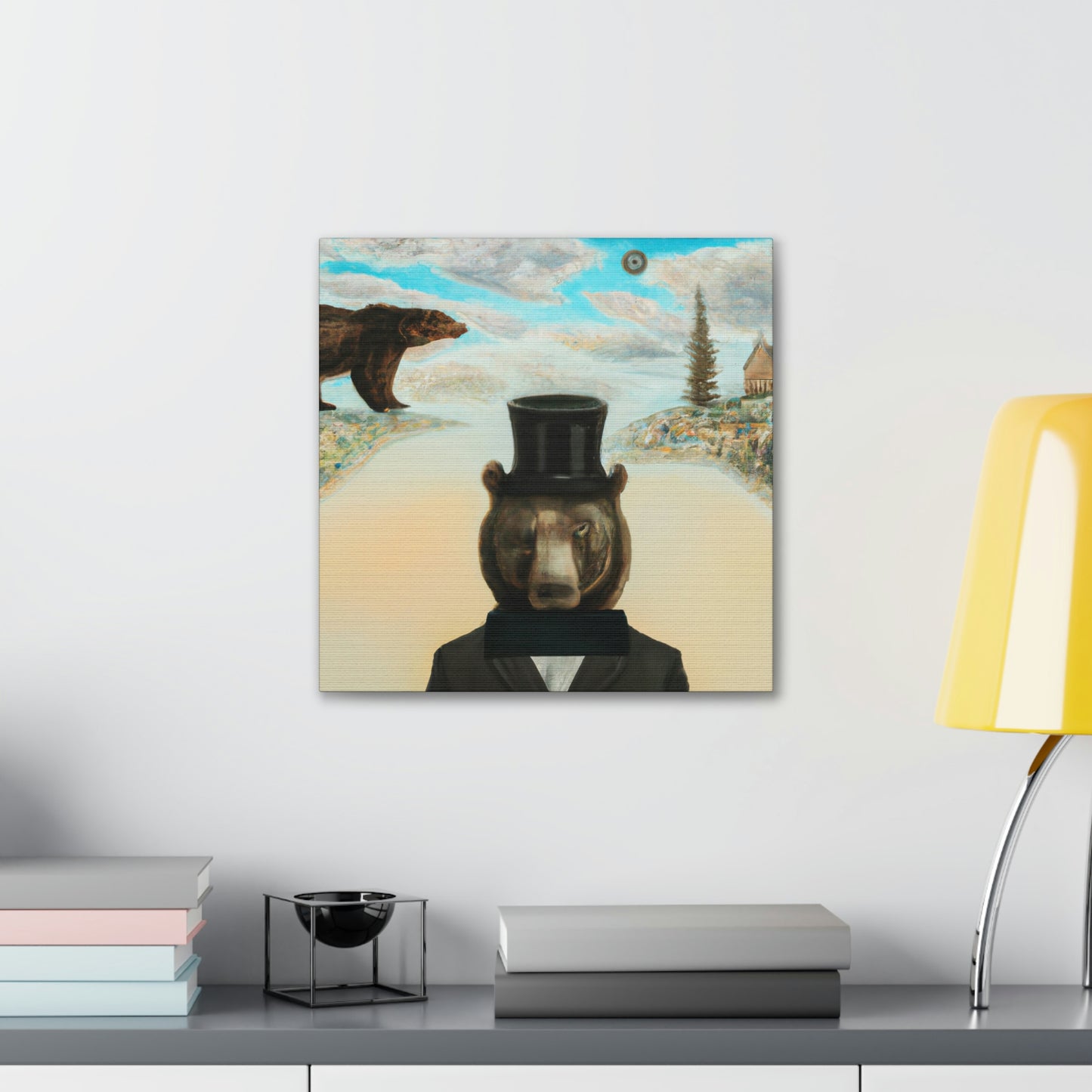 Steam Black Bear Portrait - Canvas