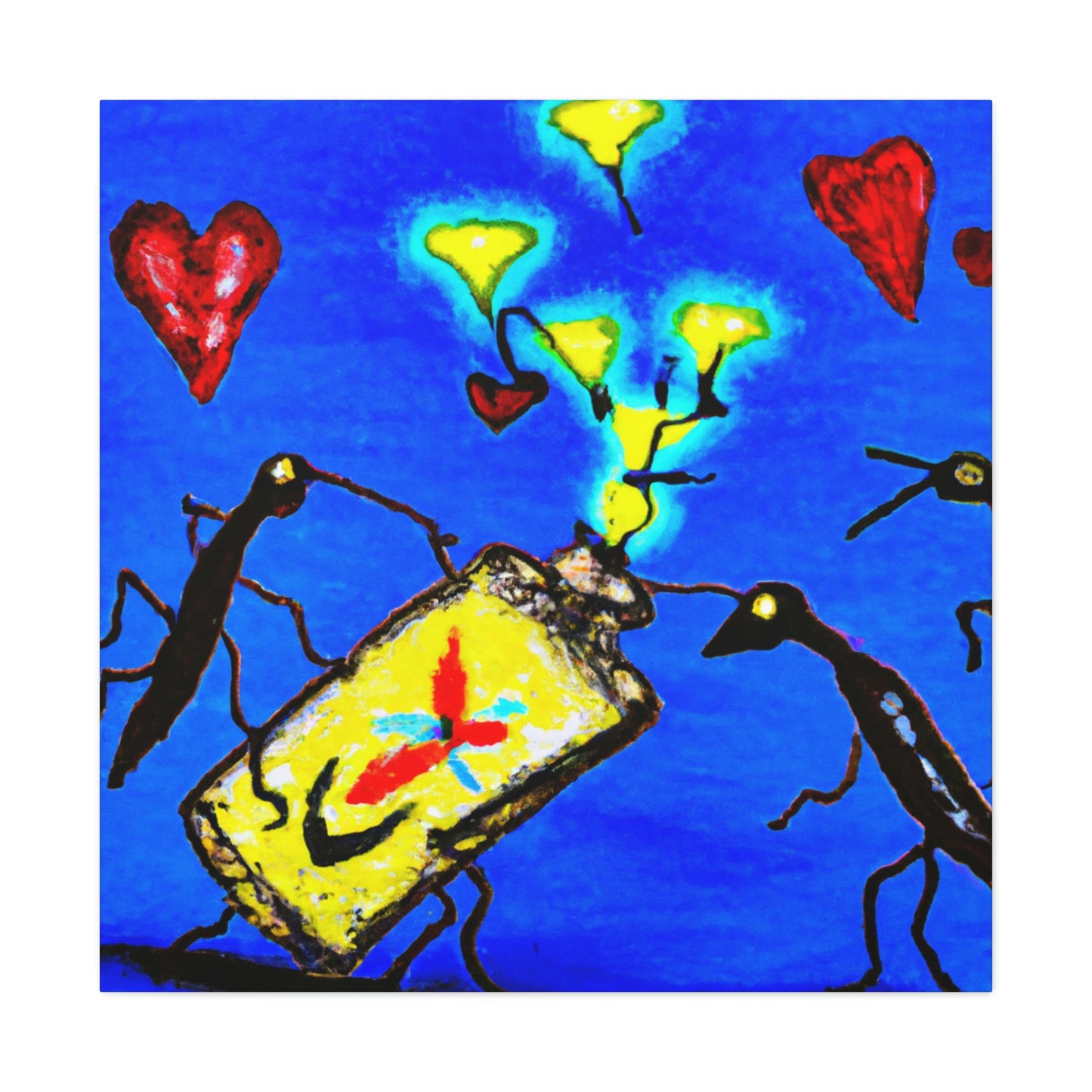 "Love Amidst Fireflies" - Canvas