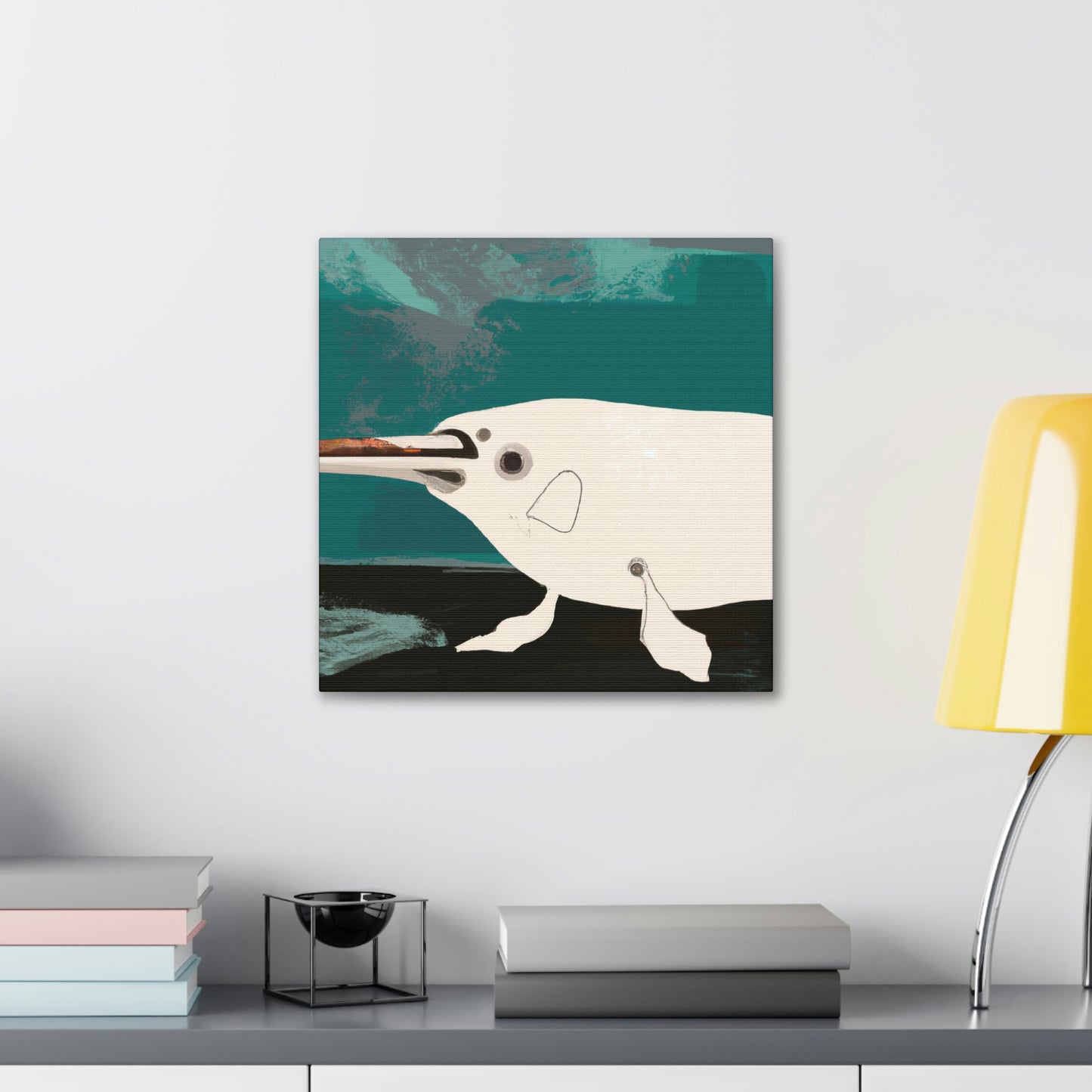 "Narwhal Dreaming Blue" - Canvas